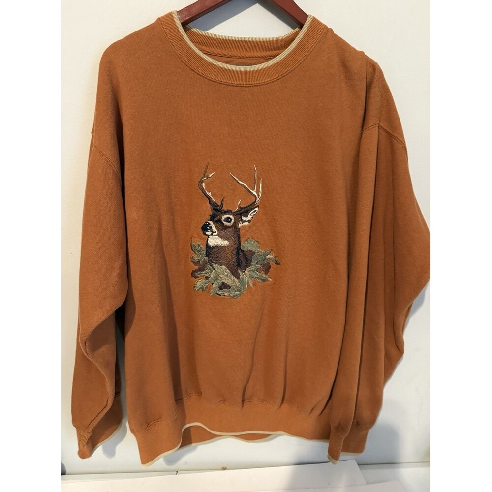 VTG Outdoor Life Deer Sweatshirt Size Large Rust